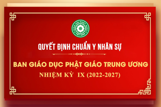 QUYẾT ĐỊNH CHUẨN Y NHÂN SỰ BAN GDPGTW KHÓA IX, NHIỆM KỲ (2022 - 2027)