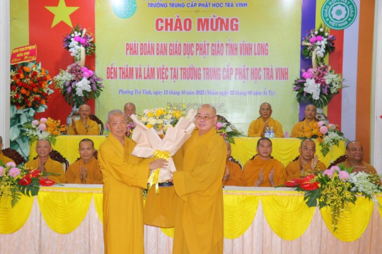 Vĩnh Long: Ban Giáo dục Phật giáo tỉnh thăm ba Trường Trung cấp Phật học trên địa bàn