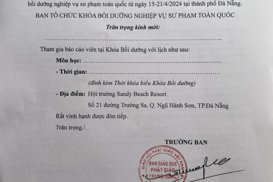 BAN GIÁO DUC PHẬT GIÁO TW