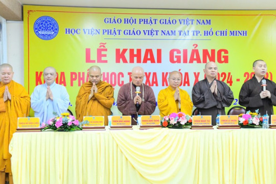 Học viện Phật giáo VN tại TP.HCM khai giảng khoa Phật học từ xa khóa X (2024-2028)